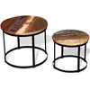Image de Table basse en bois récupéré massif - VIDAXL - Rond - Meuble de salon