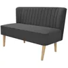 Image de Canapé - vidaXL - 2 places - Tissu Gris foncé - 117x555x77 cm - Confort Moelleux