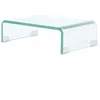 Image de vidaXL Meuble TV/pour moniteur 40x25x11 cm verre transparent 244126