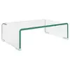 Image de Vidaxl meuble tvpour moniteur 40x25x11 cm verre transparent 244126