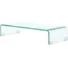 Image de Meuble TV - vidaXL - 244127 - Verre transparent - 60x25x11 cm - Design contemporain