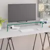 Image de Meuble Tv/pour Moniteur 80x30x13 Cm Verre Transparent Vidaxl