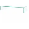 Image de vidaXL Meuble TV/ pour moniteur 80 x 30 x 13 cm Verre Transparent