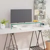 Image de Meuble Tv/pour Moniteur 90x30x13 Cm Verre Transparent Vidaxl
