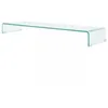 Image de vidaXL Meuble TV/ de moniteur 120 x 30 x 13 cm Verre Transparent