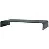 Image de vidaXL Meuble TV/ Support pour moniteur 90 x 30 x 13 cm Verre Noir
