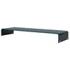 Image de vidaXL Meuble TV/ Support pour moniteur 110 x 30 x 13 cm Verre Noir