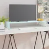 Image de Meuble Tv/support Pour Moniteur 90x30x13 Cm Verre Vert Vidaxl