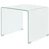 Image de Table Basse 49,5 X 50 X 45 Cm Verre Trempé Transparent Vidaxl