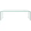 Image de Vidaxl table basse 98x45x30 cm verre trempé transparent 244189
