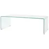 Image de vidaXL Table basse 98x45x30 cm Verre trempÃ© Transparent en occasion ou reconditionné