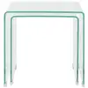 Image de Vidaxl ensemble de tables gigognes 2 pièces verre trempé transparent 244191