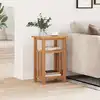 Image de Table D'appoint Avec Étagère À Revues Chêne Massif 27x35x55 Cm Vidaxl