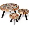 Image de Ensemble De Table Basse 3 Pièces Bois De Récupération Massif Vidaxl