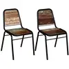 Image de Chaises À Manger Lot De 2 Bois De Récupération Massif Vidaxl