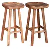 Image de Vidaxl tabourets de bar lot de 2 bois d'acacia massif 244247