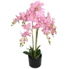 Image de vidaXL Plante artificielle avec pot Orchidée 75 cm Rose