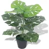 Image de vidaXL Plante Monstera artificielle avec pot 45 cm Vert