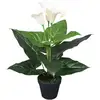 Image de Plante Artificielle Avec Pot Lis Calla 45 Cm Blanc Vidaxl