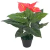 Image de Plante Artificielle Avec Pot Anthurium 45 Cm Rouge Et Jaune Vidaxl