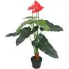 Image de Plante Artificielle Avec Pot Anthurium 90 Cm Rouge Et Jaune Vidaxl