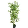 Image de Plante Artificielle Avec Pot Bambou 120 Cm Vert Vidaxl