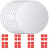 Image de Carreau De Miroir 8 Pcs Rond Verre Vidaxl