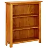 Image de Bibliothèque À 3 Étagères 70 X 22,5 X 82cm Bois De Chêne Massif Vidaxl