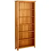 Image de Bibliothèque À 6 Étagères 80x22,5x180 Cm Bois De Chêne Massif Vidaxl