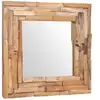Image de Miroir Décoratif Teck 60x60 Cm Carré Vidaxl