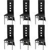 Image de Chaises de salle à manger - VIDAXL - Lot de 6 - Noir Similicuir