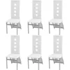 Image de Chaises À Manger Lot De 6 Blanc Similicuir Vidaxl