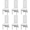 Image de Chaises de salle à manger - VIDAXL - Lot de 6 - Blanc Simili - Métal