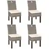 Image de Chaises À Manger Lot De 4 Rotin Kubu Bois De Manguier Vidaxl