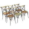 Image de Chaises de salle à manger - VIDAXL - Bois de récupération massif - Lot de 6 - Style vintage