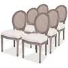 Image de Chaises À Manger Lot De 6 Crème Tissu Vidaxl