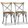 Image de Chaises de salle à manger - VIDAXL - Bois solide de manguier - Marron