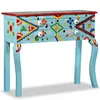 Image de Table Console Bois De Manguier Massif Bleu Peint À La Main Vidaxl