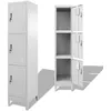 Image de Armoire à casiers - vidaXL - 3 compartiments - 38 x 45 x 180 cm - Couleur: Gris