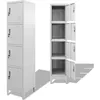 Image de Armoire à casiers - vidaXL - 4 compartiments - Gris - 180 cm - Meuble d’entrée