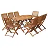 Image de Vidaxl mobilier de jardin 9 pcs bois d'acacia massif 43378