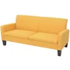 Image de Canapé 3 places VIDAXL - Jaune - Tissu - Confort moelleux - Design contemporain