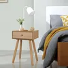 Image de Table De Chevet 2 Pcs Bois De Pin Massif 40 X 30 X 61 Cm Marron Vidaxl