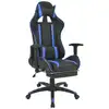 Image de Chaise De Bureau Inclinable Avec Repose-pied Bleu Vidaxl