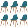 Image de Chaises À Manger Lot De 6 Turquoise Plastique Vidaxl