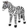 Image de vidaXL Jouet en peluche Zèbre Noir et blanc XXL 91335