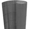 Image de vidaXL Clôture de jardin Double face PVC 150 x 500 cm Gris 43641