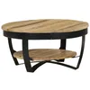Image de vidaXL Table basse Bois massif de manguier brut 65x32 cm 244675