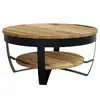 Image de Vidaxl table basse bois massif de manguier brut 65x32 cm 244675