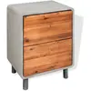 Image de Table De Chevet Bois D'acacia Massif 40 X 30 X 50 Cm Vidaxl
